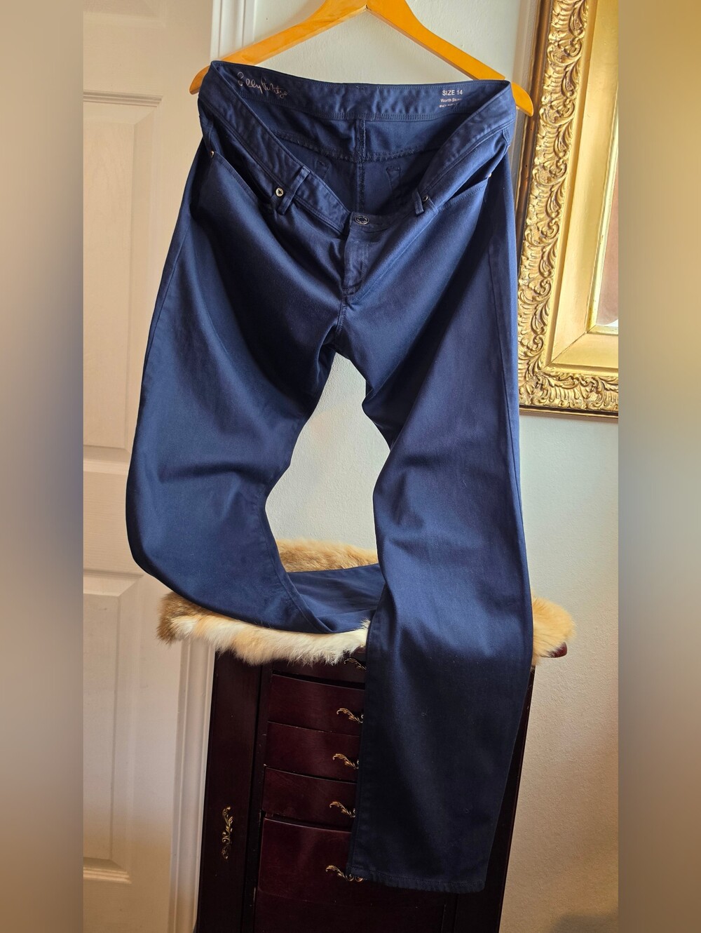 Lilly Pulitzer Navy Blue Straight Jeans - Picture 6 of 14